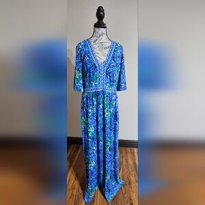 NEW Lilly Pulitzer Addison Elbow Sleeve Maxi Dress Size 14